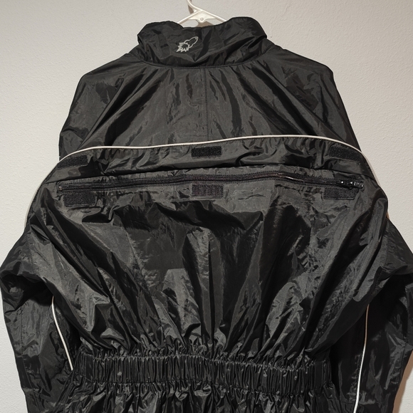Joe Rocket RS2 Rain Jacket 2X Black Ventilation Vented Waterproof Motorcycle - Picture 3 of 11
